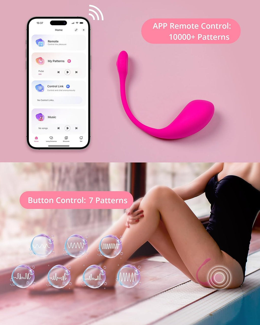 Passion - Remote Controlled Wearable Massager (Hot Pink)